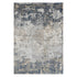 5' X 8' Beige Dark Blue And Gray Abstract Area Rug