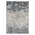 5' X 8' Beige Dark Blue And Gray Abstract Area Rug
