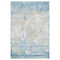 8' X 10' Gold Sky Blue And Ivory Abstract Area Rug
