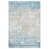 8' X 10' Gold Sky Blue And Ivory Abstract Area Rug