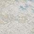 8' X 10' Gold Sky Blue And Ivory Abstract Area Rug