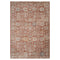 8' X 10' Brick Red And Gray Floral Medallion Area Rug With Fringe