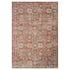 8' X 10' Brick Red And Gray Floral Medallion Area Rug With Fringe