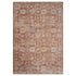 8' X 10' Brick Red And Gray Floral Medallion Area Rug With Fringe