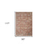 8' X 10' Brick Red And Gray Floral Medallion Area Rug With Fringe