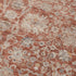 8' X 10' Brick Red And Gray Floral Medallion Area Rug With Fringe