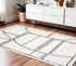 4' X 6' Ivory And Black Geometric Area Rug