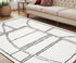 4' X 6' Ivory And Black Geometric Area Rug