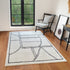 4' X 6' Ivory And Black Geometric Area Rug