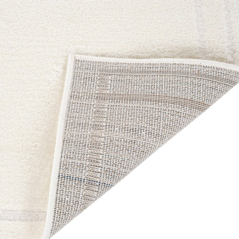 8' X 10' Ivory And Off White Geometric Area Rug