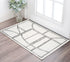 4' X 6' Ivory And Black Geometric Area Rug