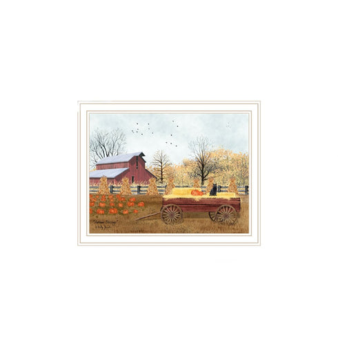 Set Of Two Autumn Blessings Farm Life White Framed Wall Art