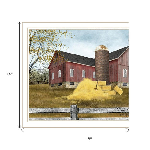 Set Of Two Autumn Blessings Farm Life White Framed Wall Art