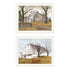 Set Of Two Stone Cottage Farmhouse and White Wooden Barn White Framed Wall Art