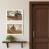 Set Of Two Old Country Road White Framed Wall Art