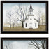 Set Of Two Amazing Grace Sunday Service Black Framed Wall Art