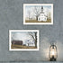 Set Of Two Amazing Grace Sunday Service White Framed Wall Art