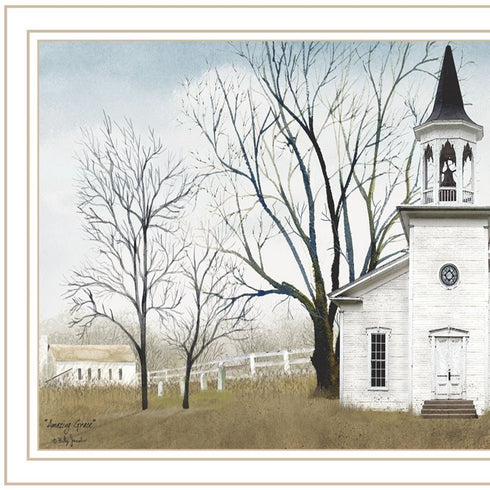 Set Of Two Amazing Grace Sunday Service White Framed Wall Art