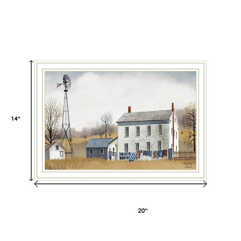 Set Of Two Washday and Granddad's Old Truck White Framed Wall Art