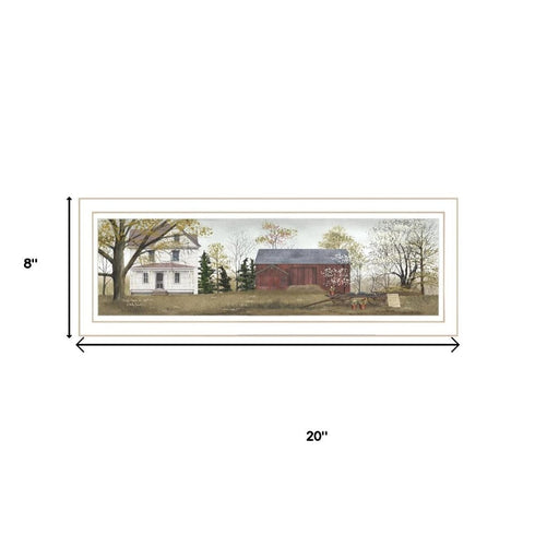 Set Of Four Billy Jacob's Four Seasons Homesteads White Framed Wall Art