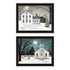Set Of Two Silent Night Black Framed Wall Art
