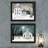 Set Of Two Silent Night Black Framed Wall Art