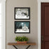 Set Of Two Silent Night Black Framed Wall Art