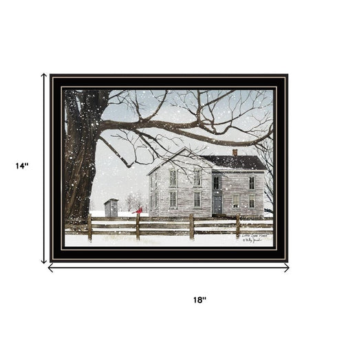 Set Of Two Life in the Countryside Winter Black Framed Wall Art