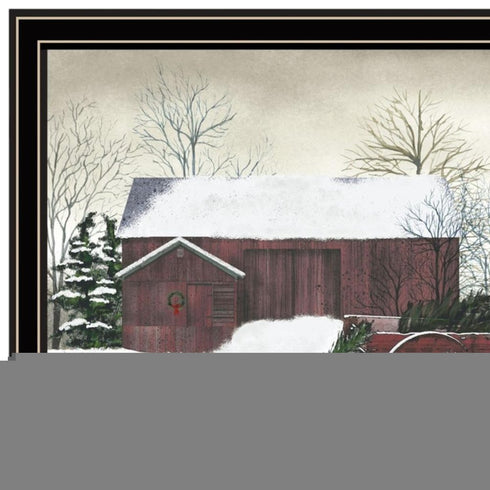 Set Of Two Christmas Time with Family Black Framed Wall Art