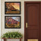 Set Of Two Apple Picking time And Sunflower Quilt Barn Black Framed Wall Art