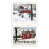 Set Of Two Lovers Knot Quilt Barn And Covered Bridge White Framed Wall Art