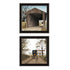 Set Of Two Headin' Home And Miller's Creek Bridge Black Framed Wall Art