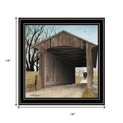 Set Of Two Headin' Home And Miller's Creek Bridge Black Framed Wall Art