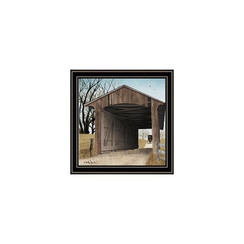 Set Of Two Headin' Home And Miller's Creek Bridge Black Framed Wall Art