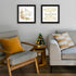 Set Of Two Golden Merry Christmas Black Framed Wall Art