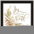 Set Of Two Golden Merry Christmas Black Framed Wall Art