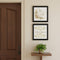 Set Of Two Golden Merry Christmas Black Framed Wall Art