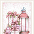 Set Of Two Pink Candy Land Christmas Trees White Framed Wall Art
