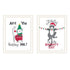 Set Of Two Are You Kidding ME? White Framed Wall Art