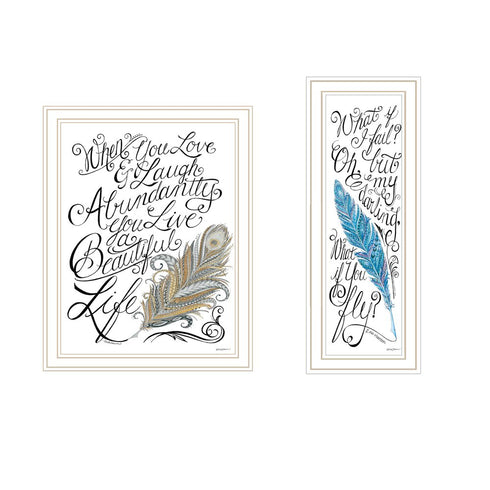 Set Of Two What if I FAIL? White Framed Wall Art