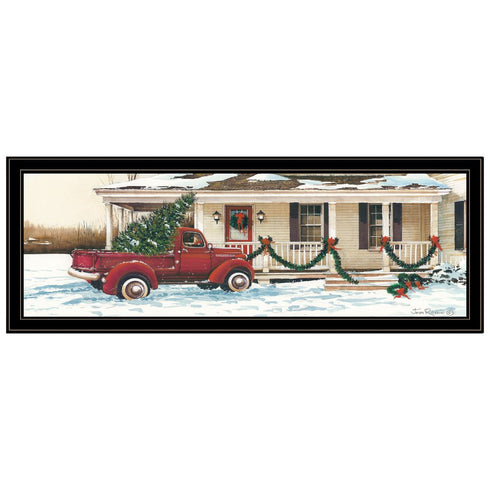 Preparing for Christmas Black Framed Wall Art