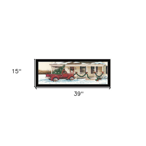 Preparing for Christmas Black Framed Wall Art
