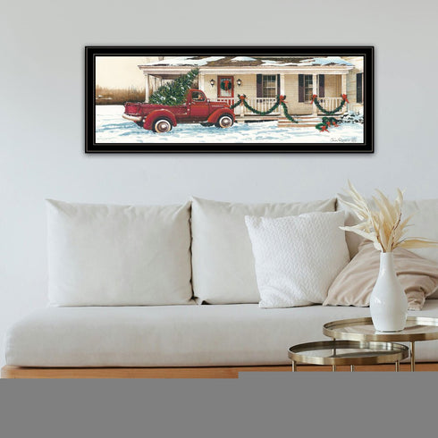 Preparing for Christmas Black Framed Wall Art