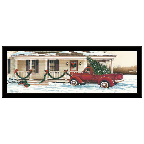 Preparing for Christmas Black Framed Wall Art