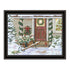 Decorated Holiday Porch Black Framed Wall Art