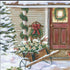Decorated Holiday Porch Black Framed Wall Art