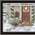 Decorated Holiday Porch Black Framed Wall Art
