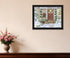 Decorated Holiday Porch Black Framed Wall Art