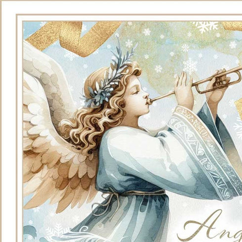 Set Of Two Angels We Have Heard on High White Framed Wall Art