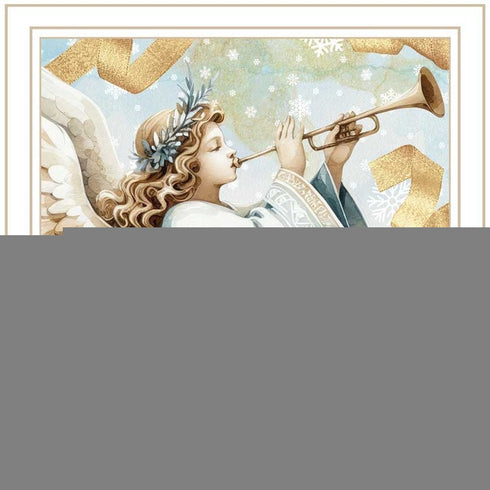 Set Of Two Angels We Have Heard on High White Framed Wall Art